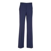 Blauwe Straight Leg Broek Vrouwen Msgm , Blue , Dames