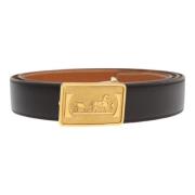 Pre-owned Leather belts Hermès Vintage , Brown , Dames