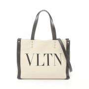 Pre-owned Canvas shoulder-bags Valentino Vintage , Beige , Dames