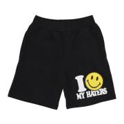 Smiley Haters Sweatshorts Market , Black , Heren