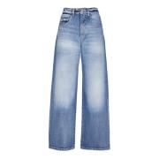 Wijde Pijp Denim Jeans Icon Denim , Blue , Dames