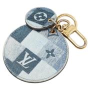 Pre-owned Leather key-holders Louis Vuitton Vintage , Blue , Dames