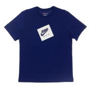 Blauw Void/Wit T-shirt voor Mannen Jordan , Blue , Heren