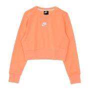 Cropped Crewneck Sweatshirt Sportswear Air Crew Nike , Orange , Dames