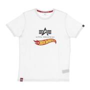 Hot Wheels Flag Tee Wit Heren T-Shirt Alpha Industries , White , Heren