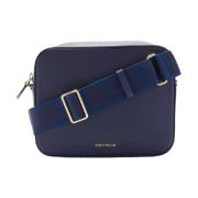 Blauwe Crossbody Tas met Logoband Coccinelle , Blue , Dames