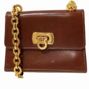 Pre-owned Leather shoulder-bags Salvatore Ferragamo Pre-owned , Brown ...