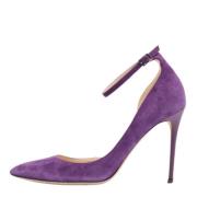 Pre-owned Suede heels Jimmy Choo Pre-owned , Purple , Dames