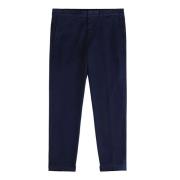 Navy Blauwe Katoenen Broek Fay , Blue , Heren