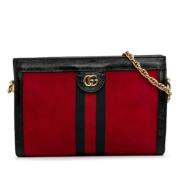 Pre-owned Suede crossbody-bags Gucci Vintage , Red , Dames