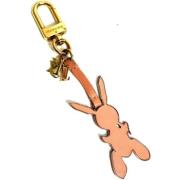 Pre-owned Leather key-holders Louis Vuitton Vintage , Pink , Dames