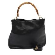 Pre-owned Leather handbags Gucci Vintage , Black , Dames