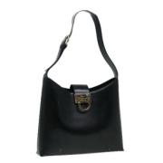 Pre-owned Leather shoulder-bags Salvatore Ferragamo Pre-owned , Black ...