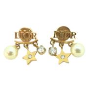 Pre-owned Metal earrings Dior Vintage , Yellow , Dames