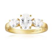 Ellisse Tre Gouden Ring met Witte Zirkonia Sif Jakobs Jewellery , Yell...