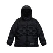 Kids -Black quilted jacket with hood Iceberg , Black , Heren