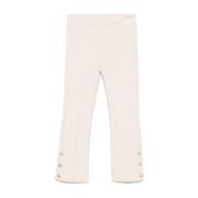 Witte Cropped Broek met Chique Details Twinset , White , Dames