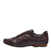 Pre-owned Leather sneakers Salvatore Ferragamo Pre-owned , Brown , Her...