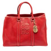 Pre-owned Leather handbags Carolina Herrera Pre-owned , Red , Dames