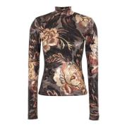 Chenille Paisley Print Turtleneck Sweater Etro , Multicolor , Dames