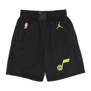 Utah Jazz Basketbalshorts Zwart/Geel Nike , Black , Heren