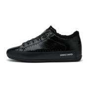 Leather and patent leather sneakers Dafne FUR Candice Cooper , Black ,...