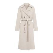 Luxe Trenchcoat in Neutraal Yves Salomon , Beige , Dames