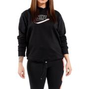 Varsity Big Logo Zwarte Sweater Vrouwen Nike , Black , Dames