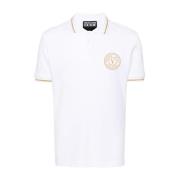 Wit Poloshirt Herenmode Versace Jeans Couture , White , Heren