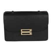 Zwarte Leren Schoudertas Victoria Beckham , Black , Dames