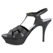 Sandalen met hoge hak Saint Laurent , Black , Dames