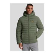 Groene Lichtgewicht Gewatteerde Hoodie Jas Lyle & Scott , Green , Here...