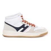 Italiaanse Suède Sneakers met Zichtbare Naden Hogan , White , Heren