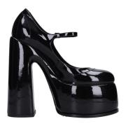 Met hak zwart Casadei , Black , Dames