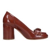 Met hak bruin Casadei , Brown , Dames