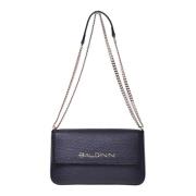 Shoulder bag in black tumbled leather Baldinini , Black , Dames