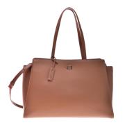 Tote bag in tumbled leather Baldinini , Brown , Dames