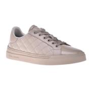 Trainers in vanilla quilted leather and patent leather Baldinini , Bei...