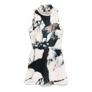 Marmerprint Minijurk in Wit Roberto Cavalli , Multicolor , Dames