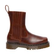 Elegante Leren Enkellaarzen Dr. Martens , Brown , Dames