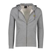 Grijze Vest met Ronde Hals en Rits Lyle & Scott , Gray , Heren