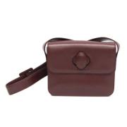 Pre-owned Leather shoulder-bags Cartier Vintage , Red , Dames