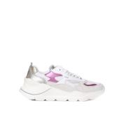 Dames technische sneakers met leren details D.a.t.e. , White , Dames