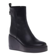 Ankle boots in black leather Baldinini , Black , Dames