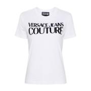 Wit T-shirt voor vrouwen Versace Jeans Couture , White , Dames