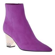 Ankle boots in purple suede Baldinini , Purple , Dames