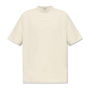 T-shirt met geborduurd logo met korte mouwen Balenciaga , Beige , Here...