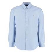 Geborduurd Katoenen Casual Overhemd Ralph Lauren , Blue , Heren