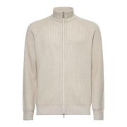 Luxe Gebreide Collectie Brunello Cucinelli , Beige , Heren