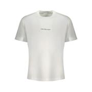 Heren T-shirt met korte mouwen Calvin Klein , White , Heren